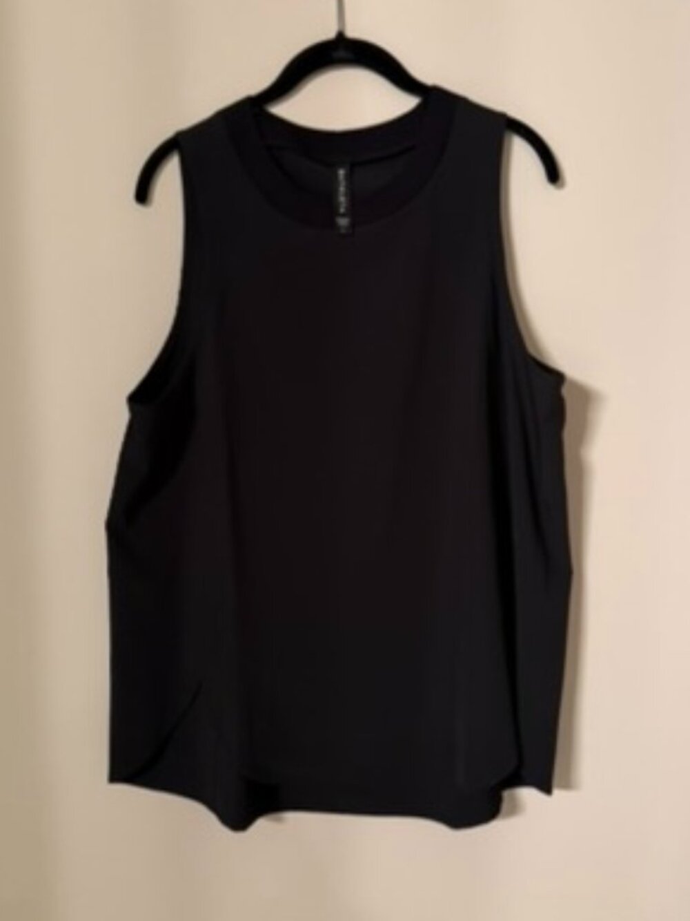 Athleta Black Sleeveless Rib Neck Tank Top Large | Travel Workwear Top